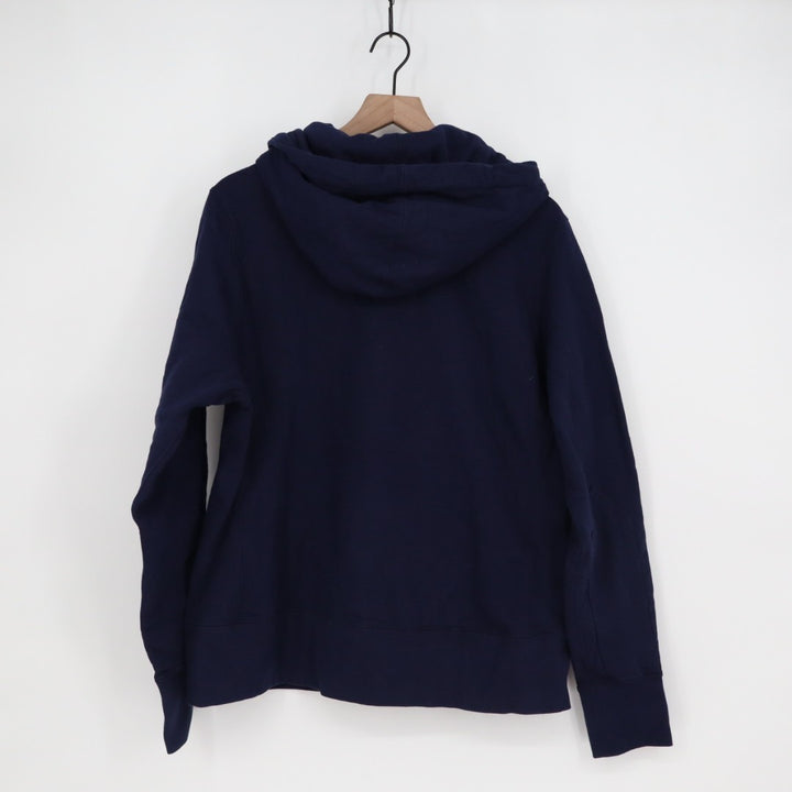 American Giant Hoodie Mens 2XL Blue Full Zip Logo Ribbed Sleeve Cotton Casual