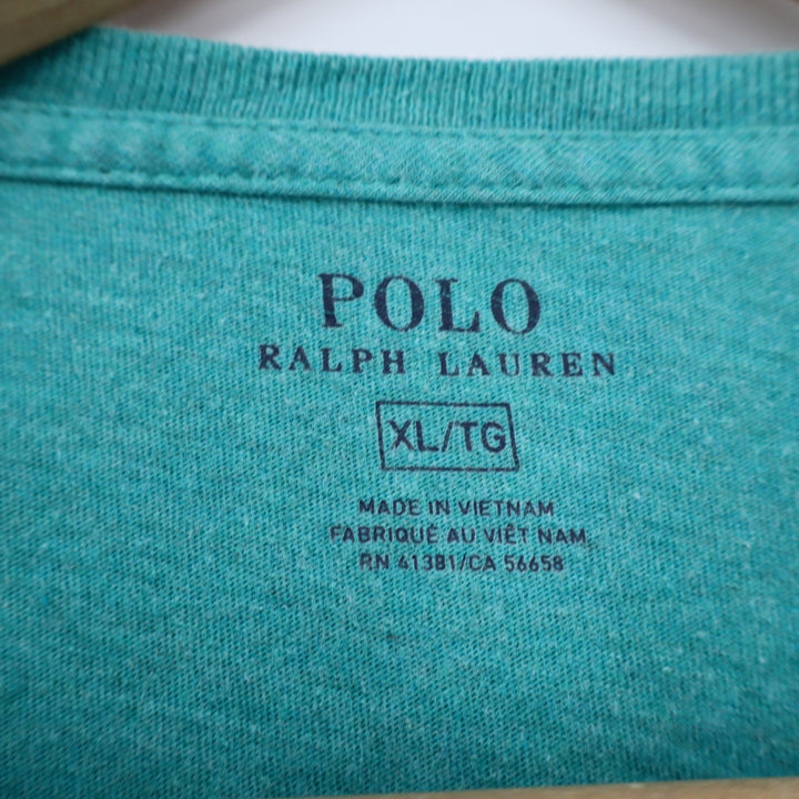 Polo Ralph Lauren T-Shirt Mens XL Classic Fit Teal Green Pony Logo Excellent