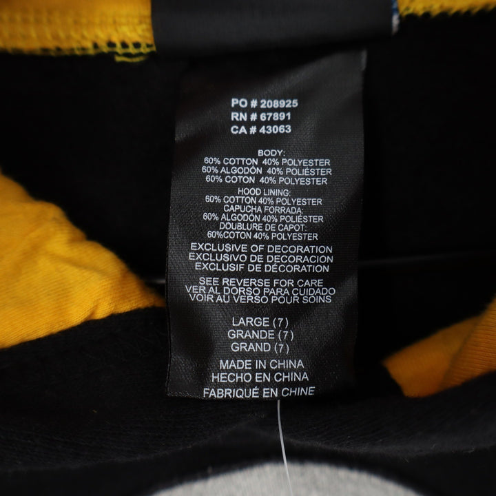 NFL Team Apparel Kids Pittsburgh Steelers Hoodie Black Yellow Size L 7