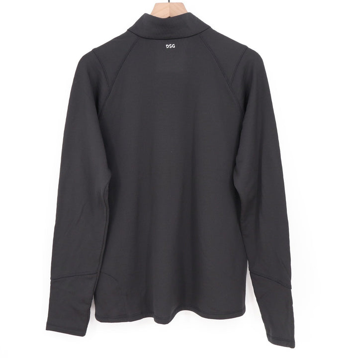 DSG Mens XL Black Quarter Zip Pullover Long Sleeve Active Performance Top