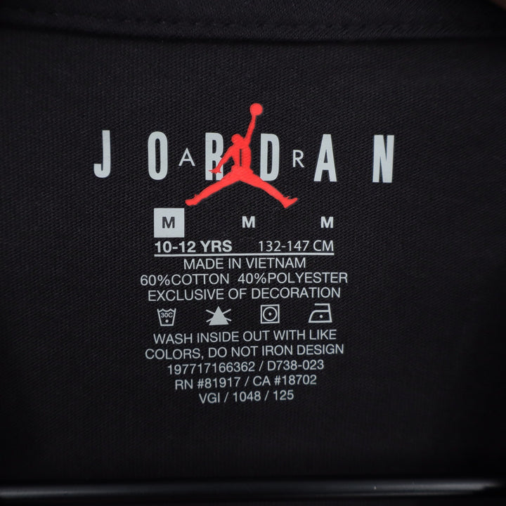 Jordan Boys Black Jumpman Basketball Graphic T-Shirt Size M 10-12