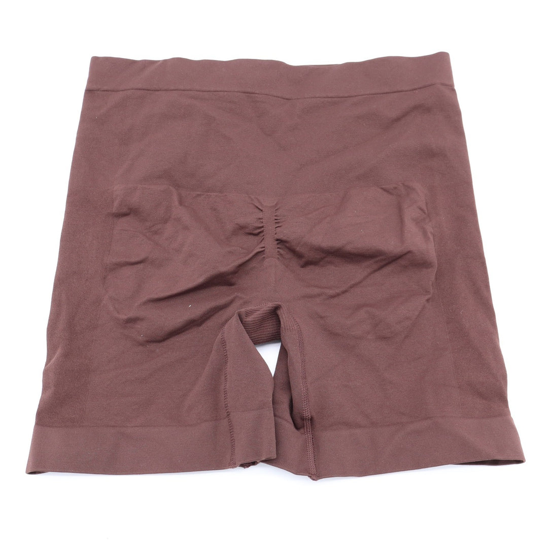 Maidenform Women Brown Seamless Back Lifting Shapewear Boyshorts Large NWT