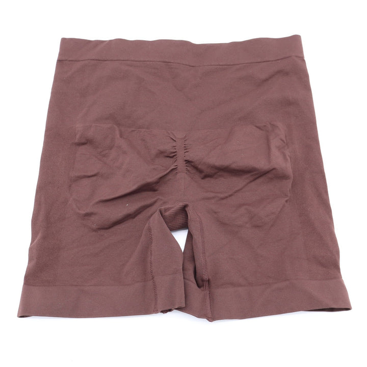 Maidenform Women Brown Seamless Back Lifting Shapewear Boyshorts Large NWT