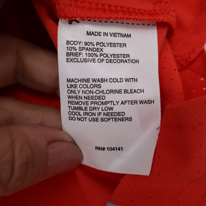 DSG Mens 5 Stride Run Shorts Red Sun Athletic Fit Built-in Brief L NEW