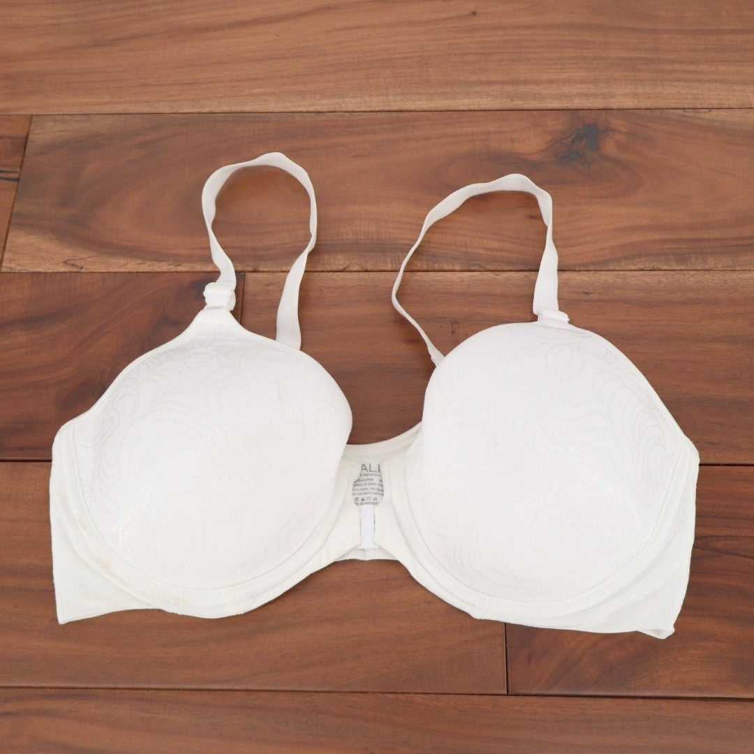 Bali Comfort Revolution T-Shirt Bra Womens 38B White Stretch Underwire Padded