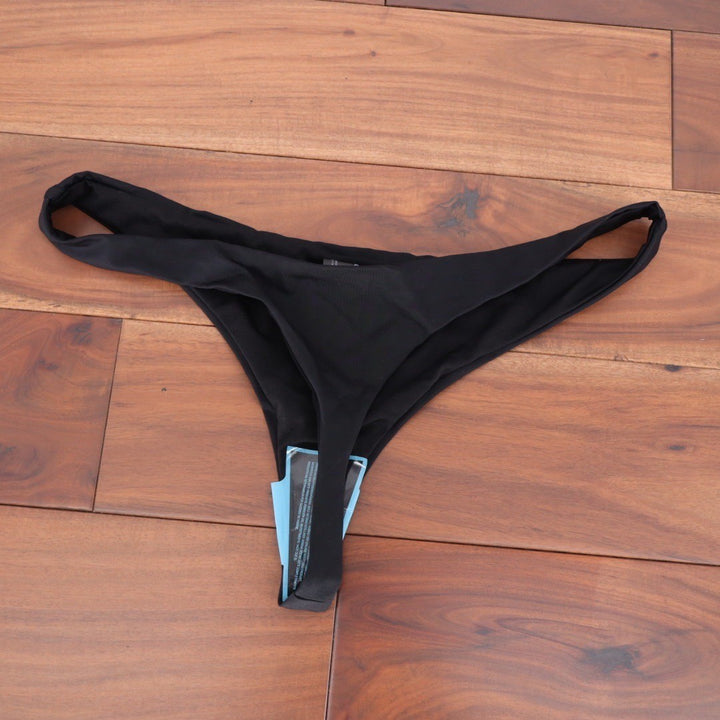 ASOS DESIGN Black Thong Bikini Bottoms Swimwear Size US 10