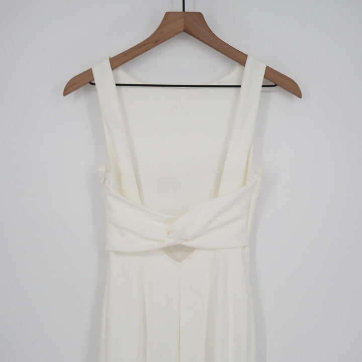 Lulus Love In Your Eyes Maxi Dress Womens 2XS Ivory Stretch Back Knotted Mermaid
