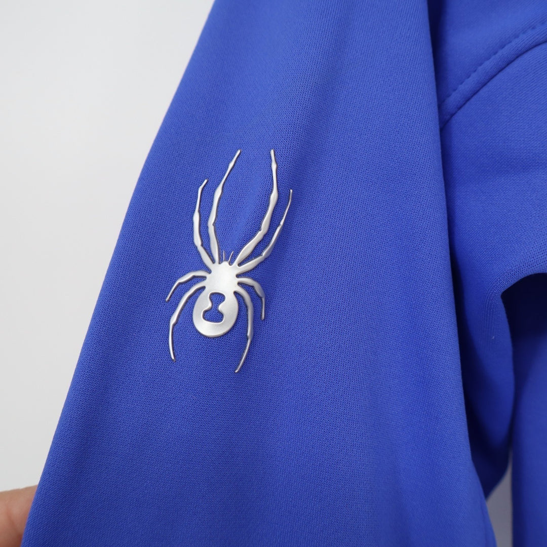 Spyder Sweatshirt Womens Medium Stretch Blue Fleece Quarter Zip Long Sleeve
