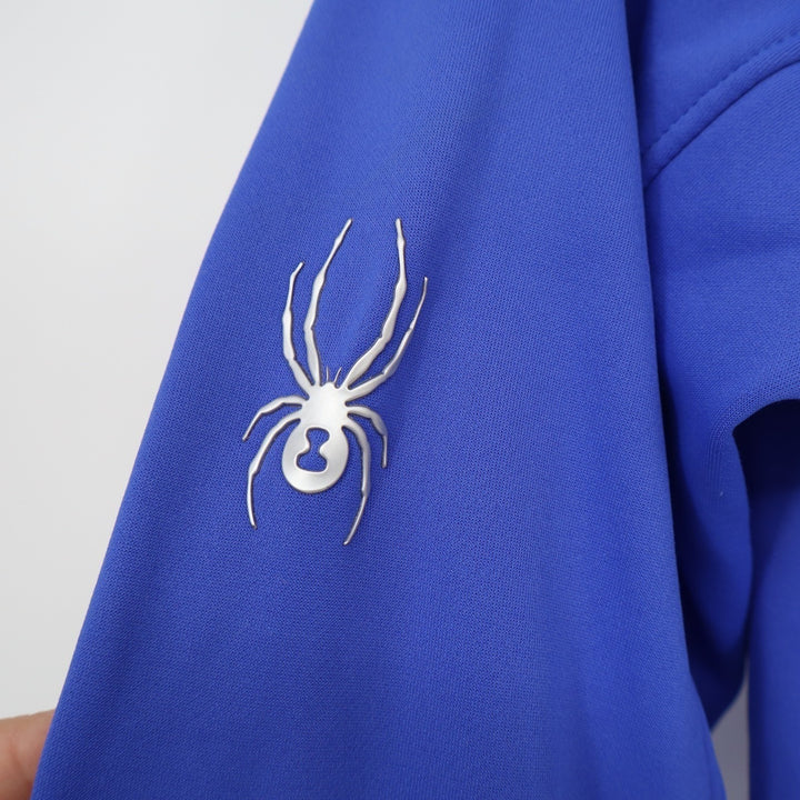 Spyder Sweatshirt Womens Medium Stretch Blue Fleece Quarter Zip Long Sleeve