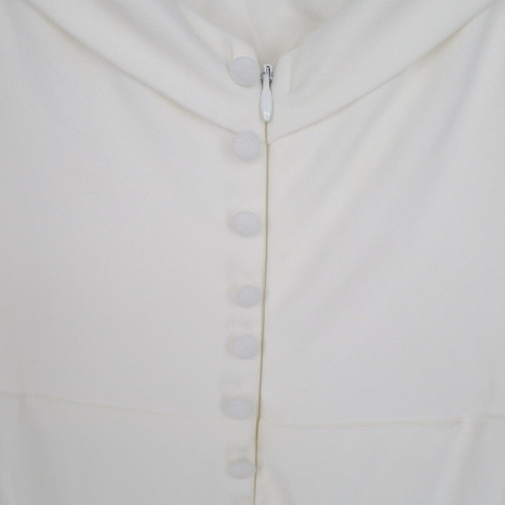 Lulus Arienne Dress Womens XL White Stretch Off-the-Shoulder Mermaid Back Zip