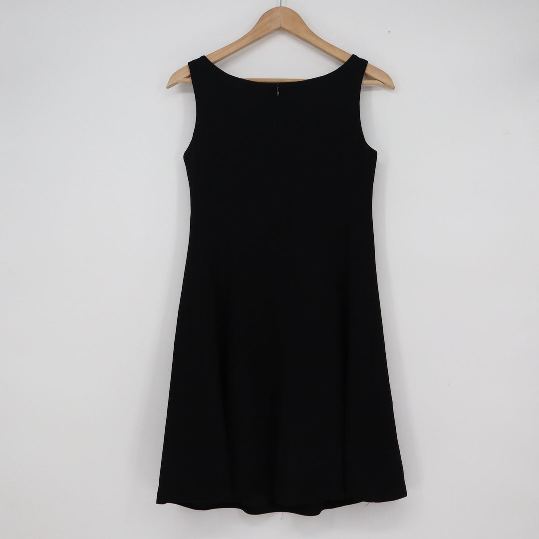 Jones New York Dress Petite 4P Black Sleeveless Shift A-Line Career Dress
