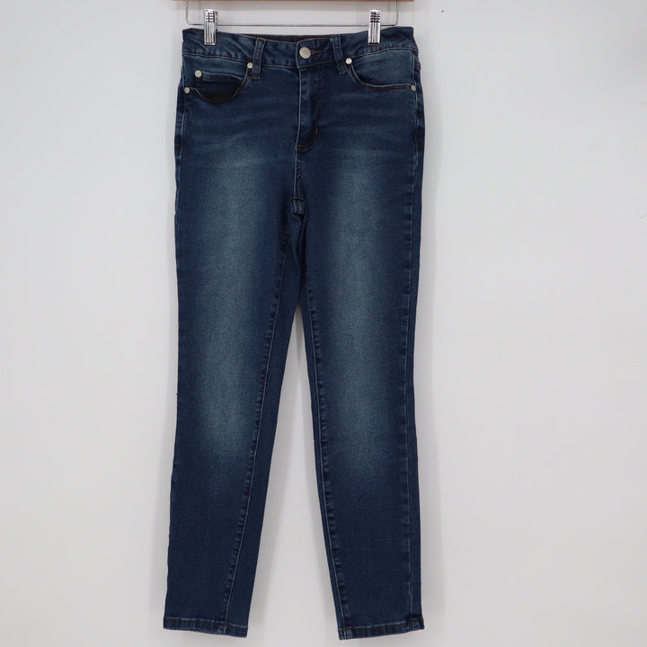 Tahari Ella High Rise Skinny Jeans Womens 4P Dark Wash Blue Denim