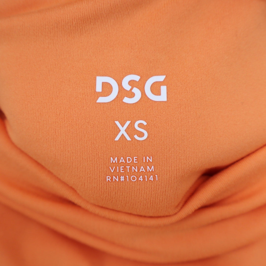 DSG Womens Momentum High Rise 7/8 Leggings Orange Side Pockets Size XS