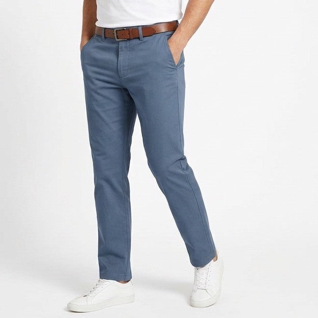 Goodthreads Chino Pants Men 32x30 Blue Cotton Stretch Straight Leg Slash Pockets