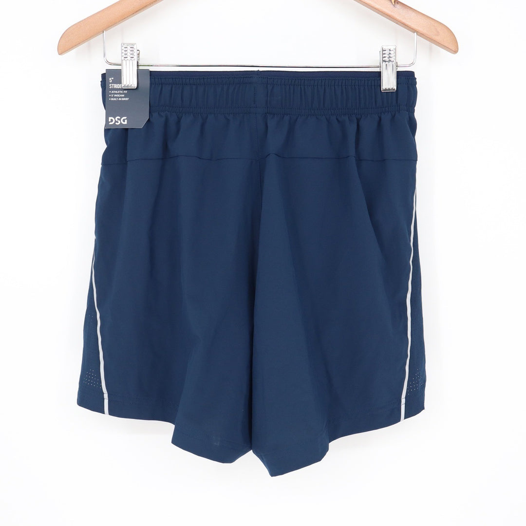 DSG Mens 5 Inch Stride Run Short University Navy Blue Size S