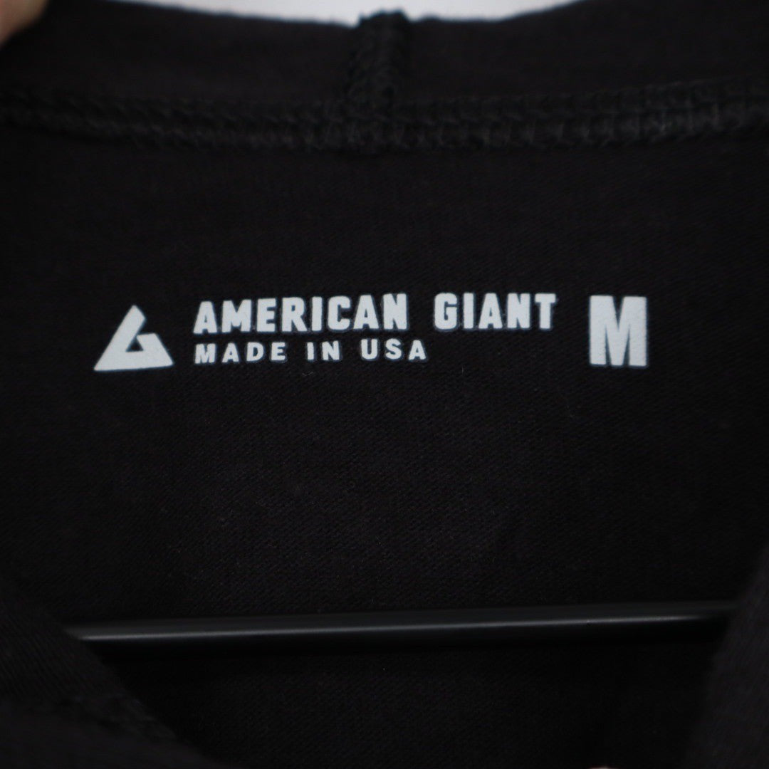 American Giant Mens Full Zip Hoodie Black Made in USA Size M