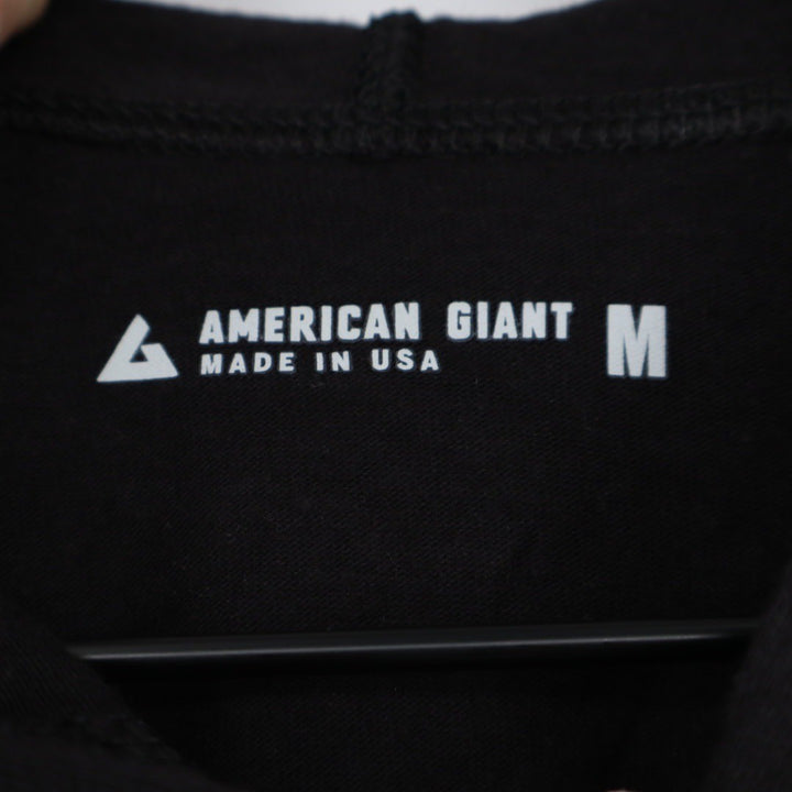 American Giant Mens Full Zip Hoodie Black Made in USA Size M