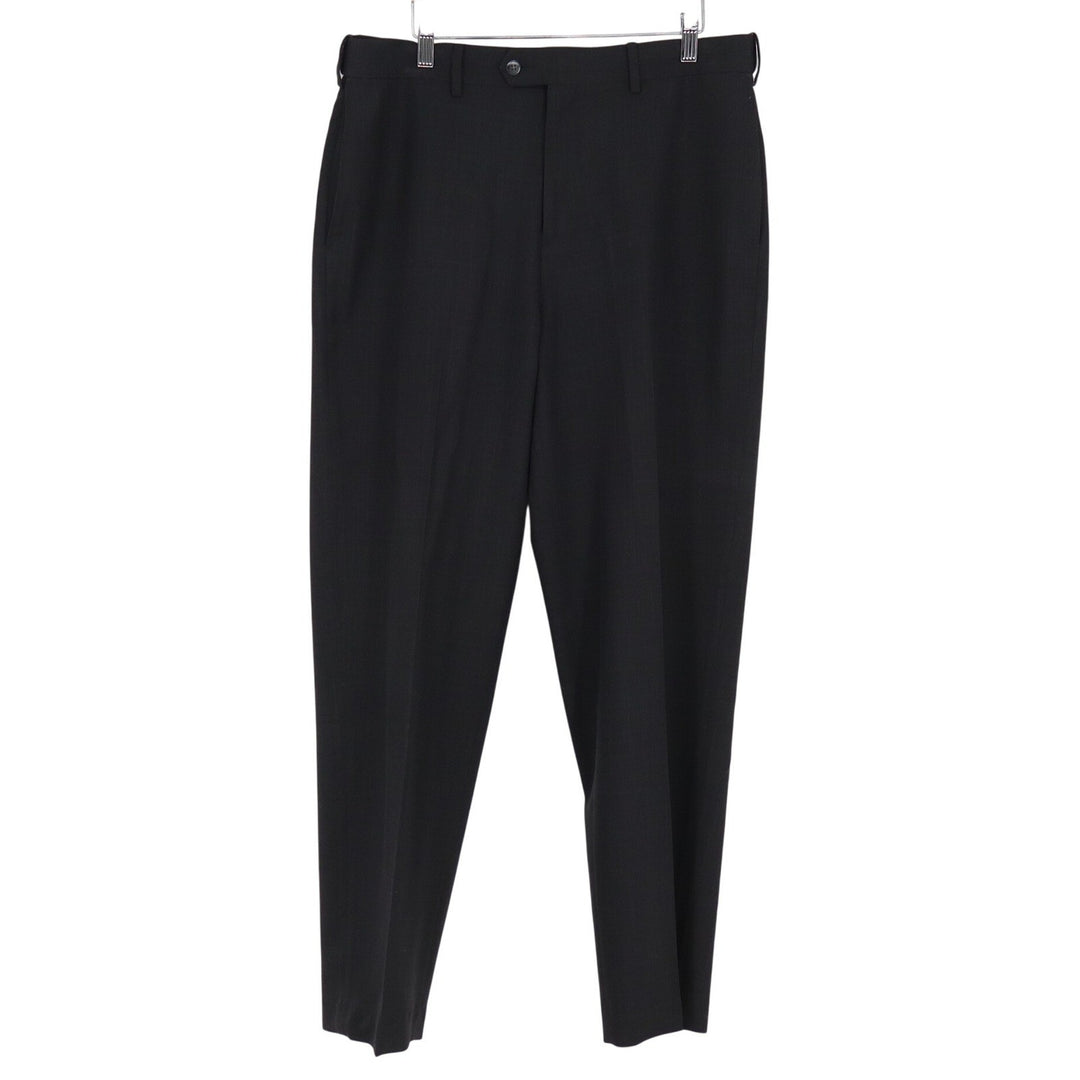 Croft & Barrow Mens Black Dress Pants 34x32 Flat Front Polyester Trousers