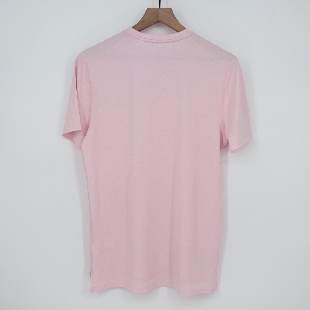 DSG Mens Short Sleeve Performance T-Shirt Pink Crew Neck Activewear Size S