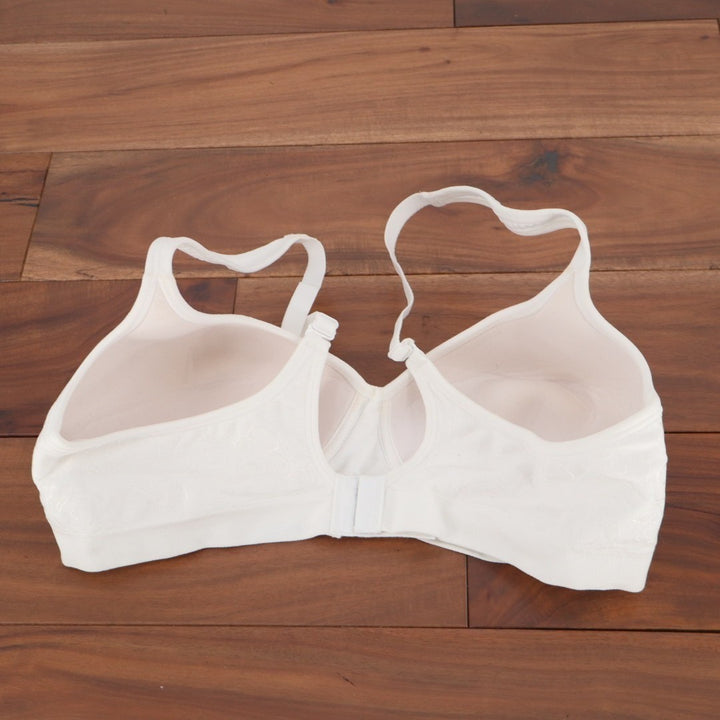Bali Comfort Revolution T-Shirt Bra Womens 40B White Nylon Stretch Wireless