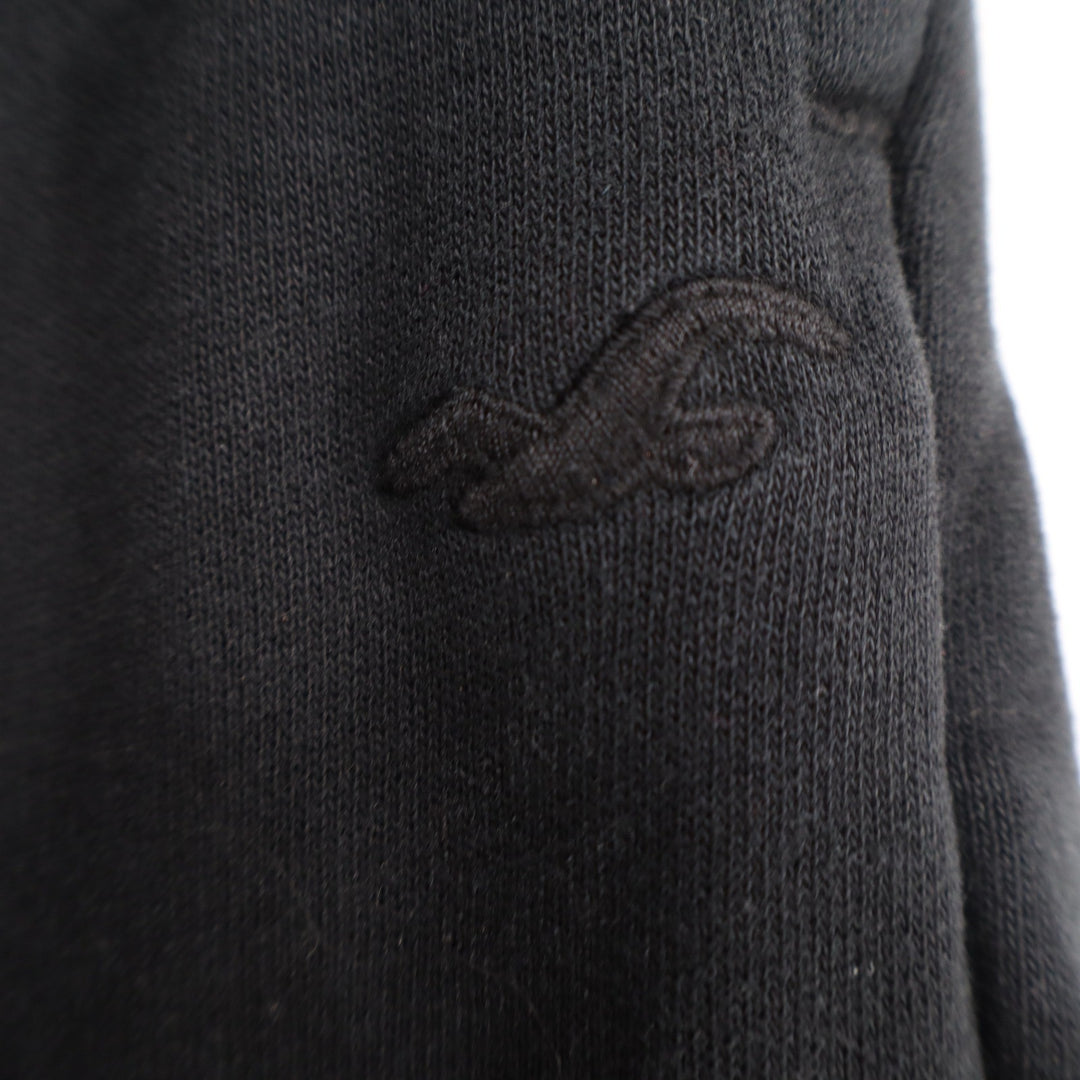 Hollister Womens High Rise Jogger Sweatpants Black Small Embroidered Logo