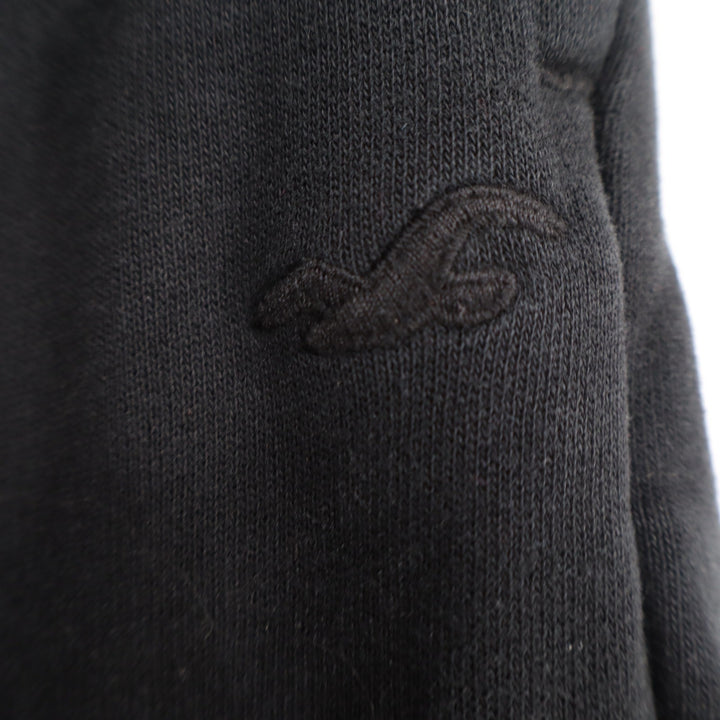 Hollister Womens High Rise Jogger Sweatpants Black Small Embroidered Logo
