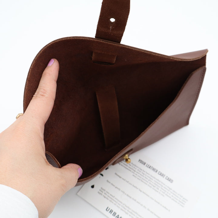 Urban Southern 5th Avenue Womens Clutch Wallet Chestnut Brown Full Grain Leather