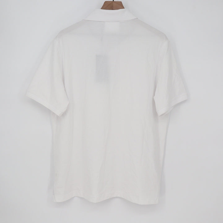 Walter Hagen Mens Clubhouse Solid Pique Polo White Short Sleeve Shirt Size L NEW