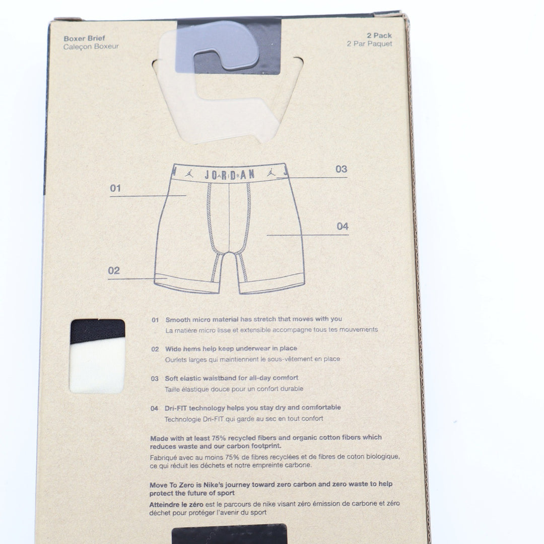 Jordan Flight Micro Boxer Briefs 2-Pack Mens Large Dri-FIT