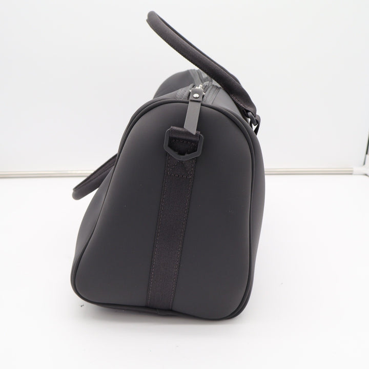Athleta Coffee Run Neoprene Bag Black Duffle Gym Travel Barrel Bag