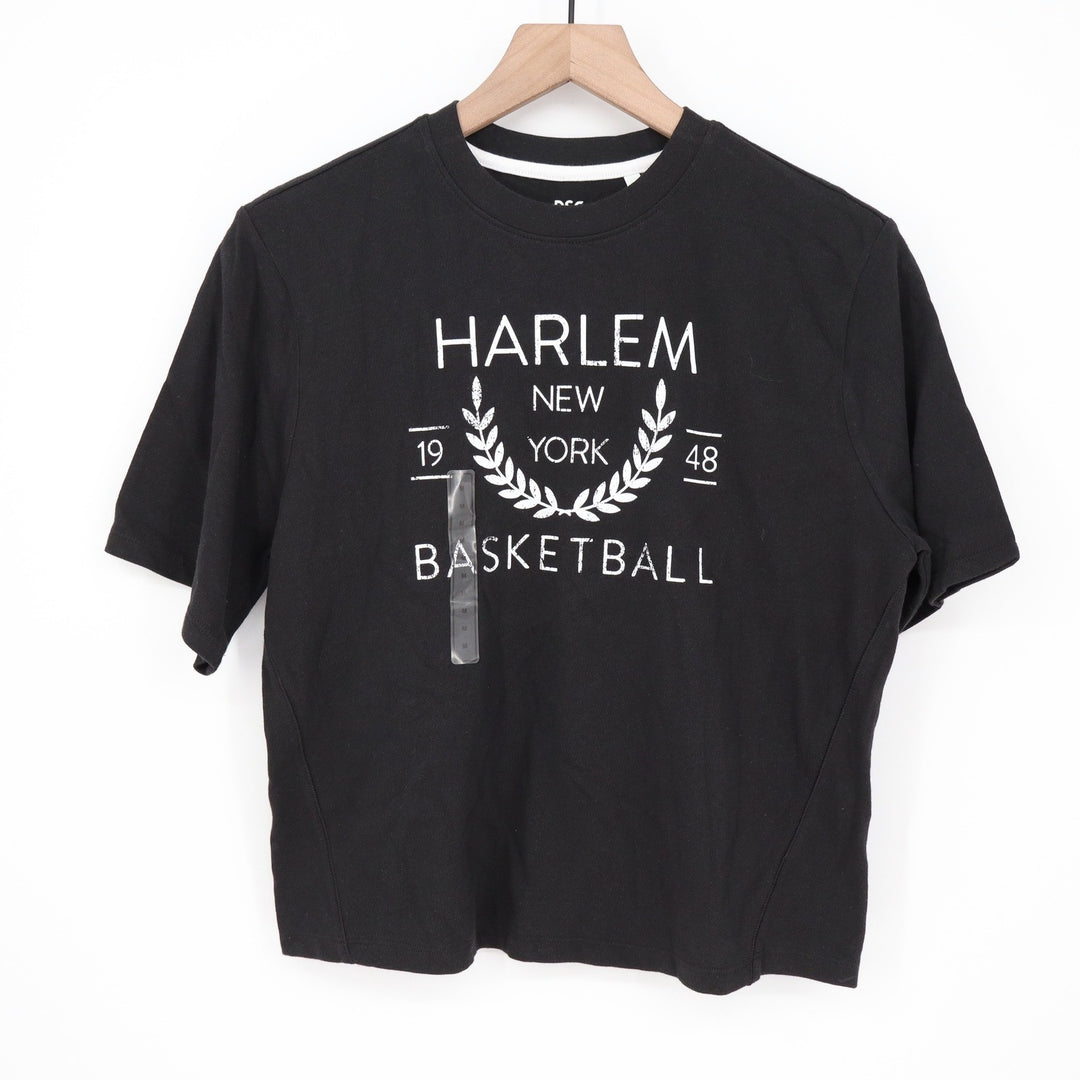 DSG Harlem New York Basketball Graphic Tee Black Short Sleeve Kids Size M 10-12