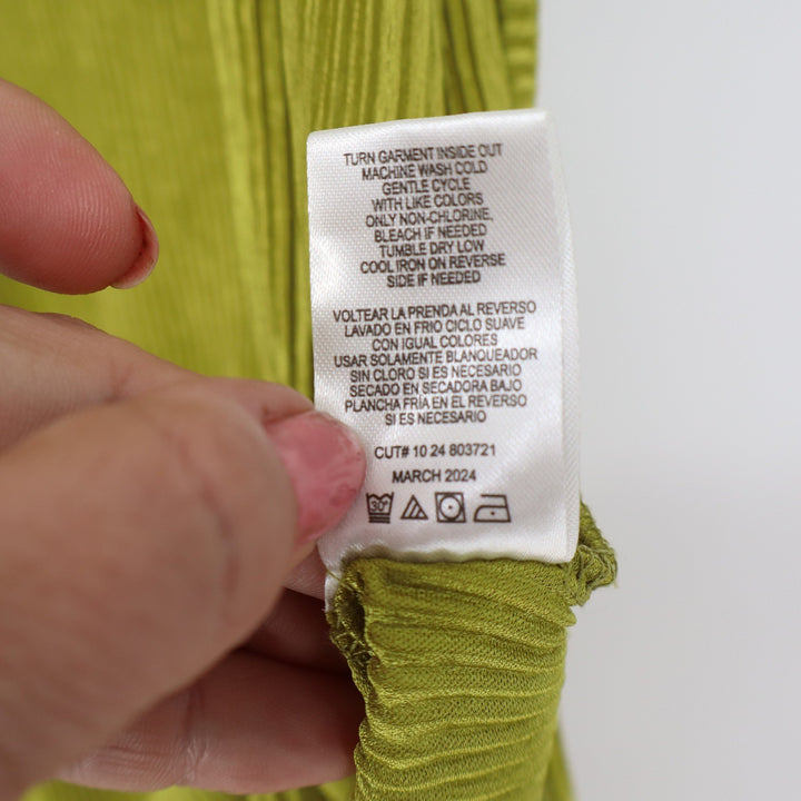 Mimi Chica Midi Dress Womens N/A Plisse Lime Green Side Cut Out Fair