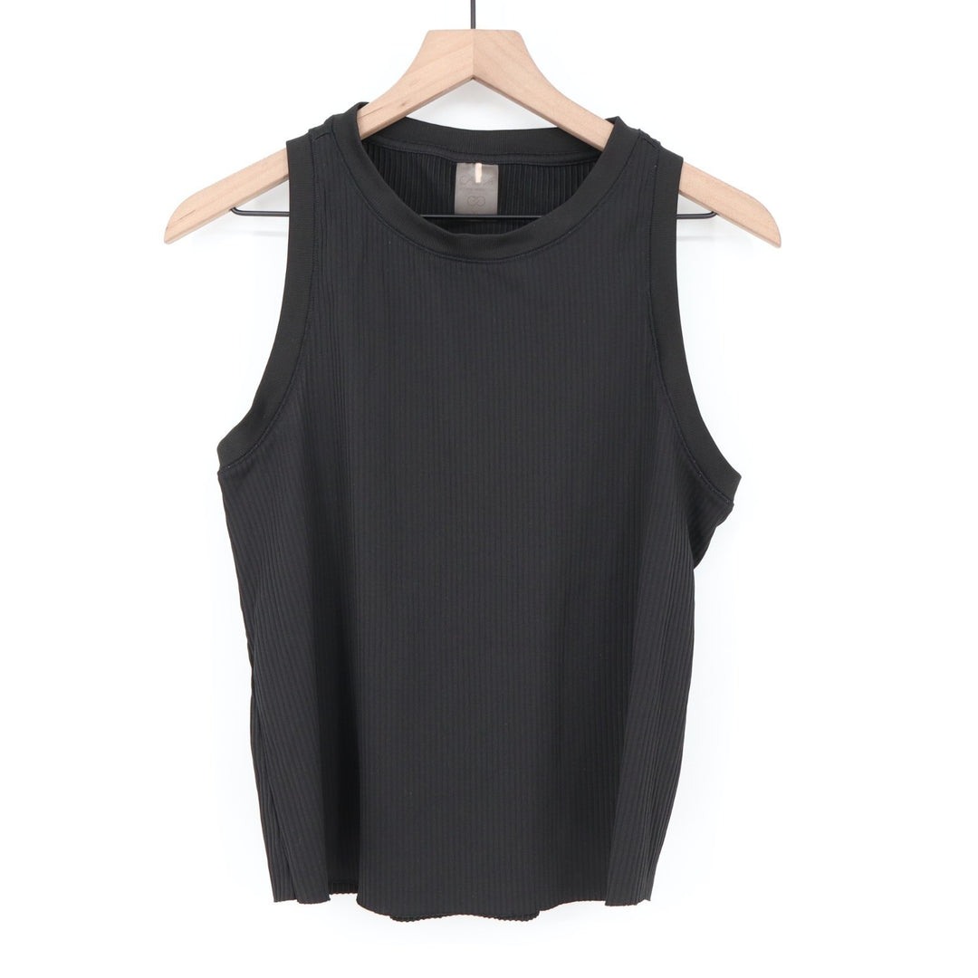 Calia By Carrie Underwood Tank Top Womens XL Black Striped Crew Neck Pullover
