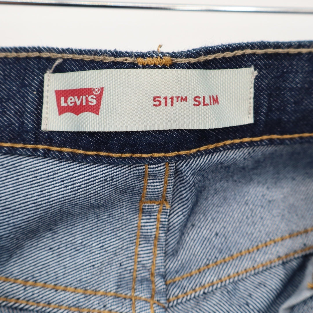 Levi's Jeans Boys 14 Reg 511 Slim Dark Wash Indigo Adjustable Waist Excellent