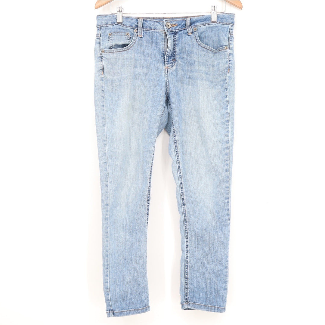 Merona Womens Fit 4 Light Wash Denim Crop Jeans Size 8R Blue Pantacourt