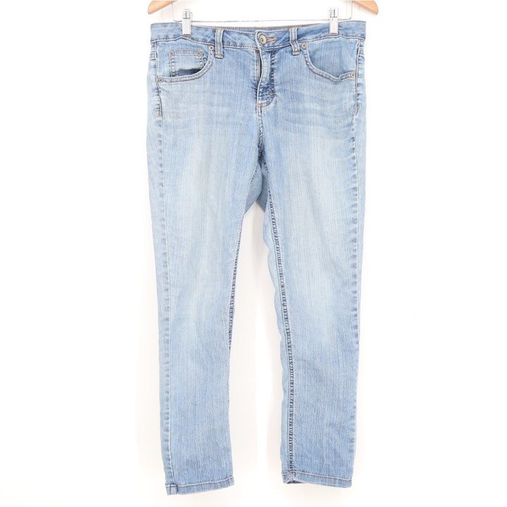 Merona Womens Fit 4 Light Wash Denim Crop Jeans Size 8R Blue Pantacourt