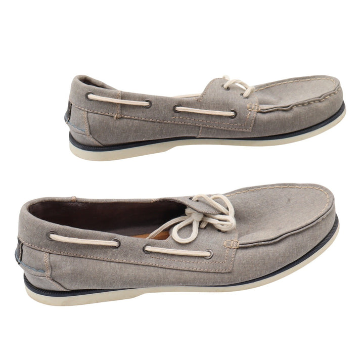 Sonoma Boat Shoe Mens 13 Grey Canvas Moc Toe Loafer Excellent