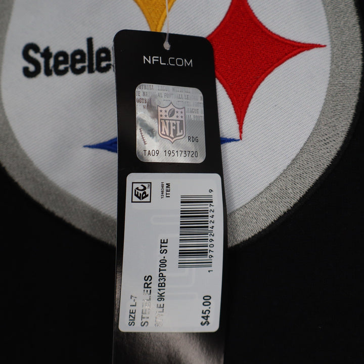NFL Team Apparel Pittsburgh Steelers Kids Black Hoodie Large