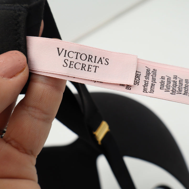 Victorias Secret Incredible Perfect Shape Padded Underwire Bra Black 34D
