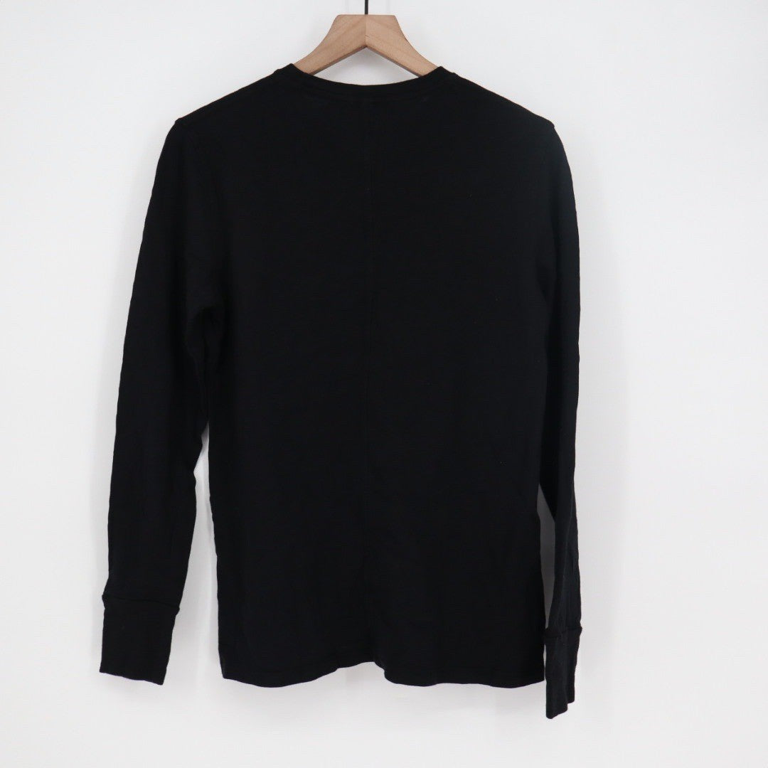 American Giant Black Long Sleeve Crew Neck T-Shirt Made in USA Size M