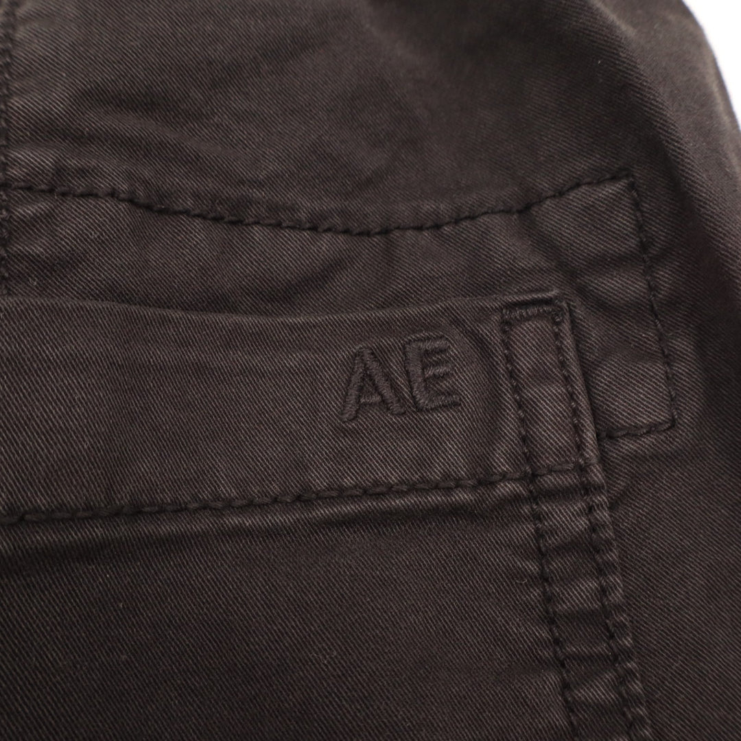 American Eagle Outfitters Cargo Jogger Pants Womens 6 Black Stretch Tapered Leg