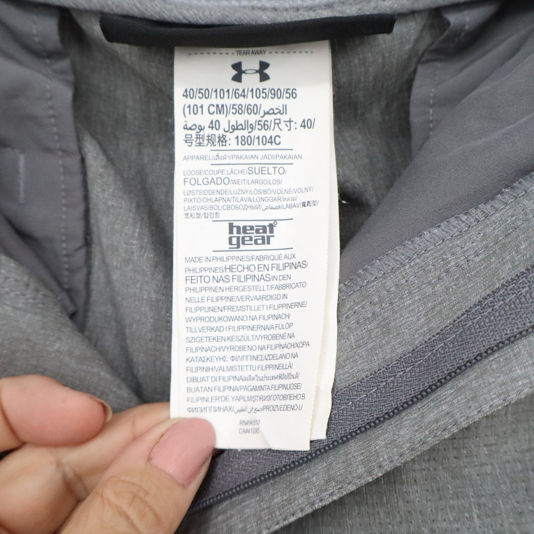 Under Armour HeatGear Mens Gray Loose Fit Golf Shorts Size 40 Heathered