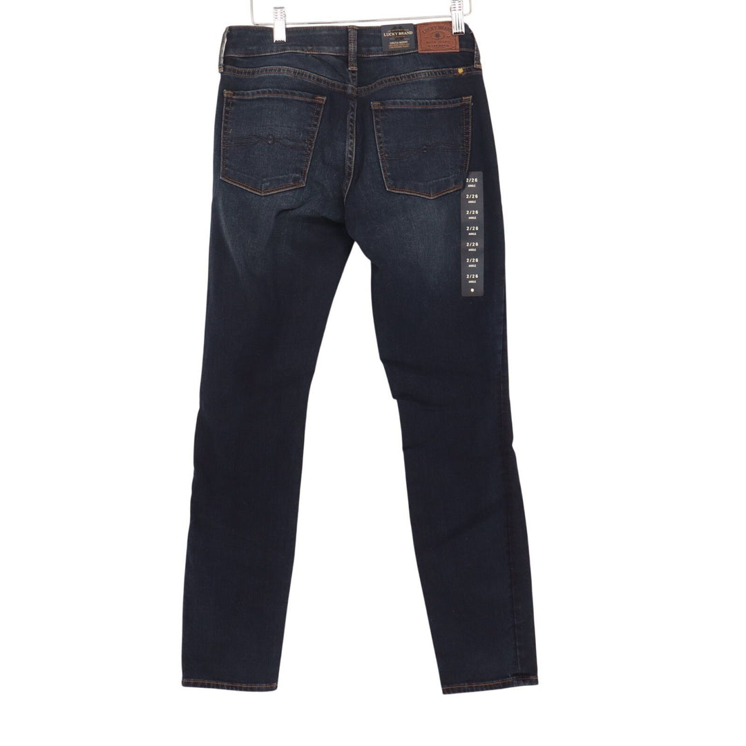Lucky Brand Lolita Ankle Jeans Womens 2 Blue Denim Cotton Stretch Skinny Leg
