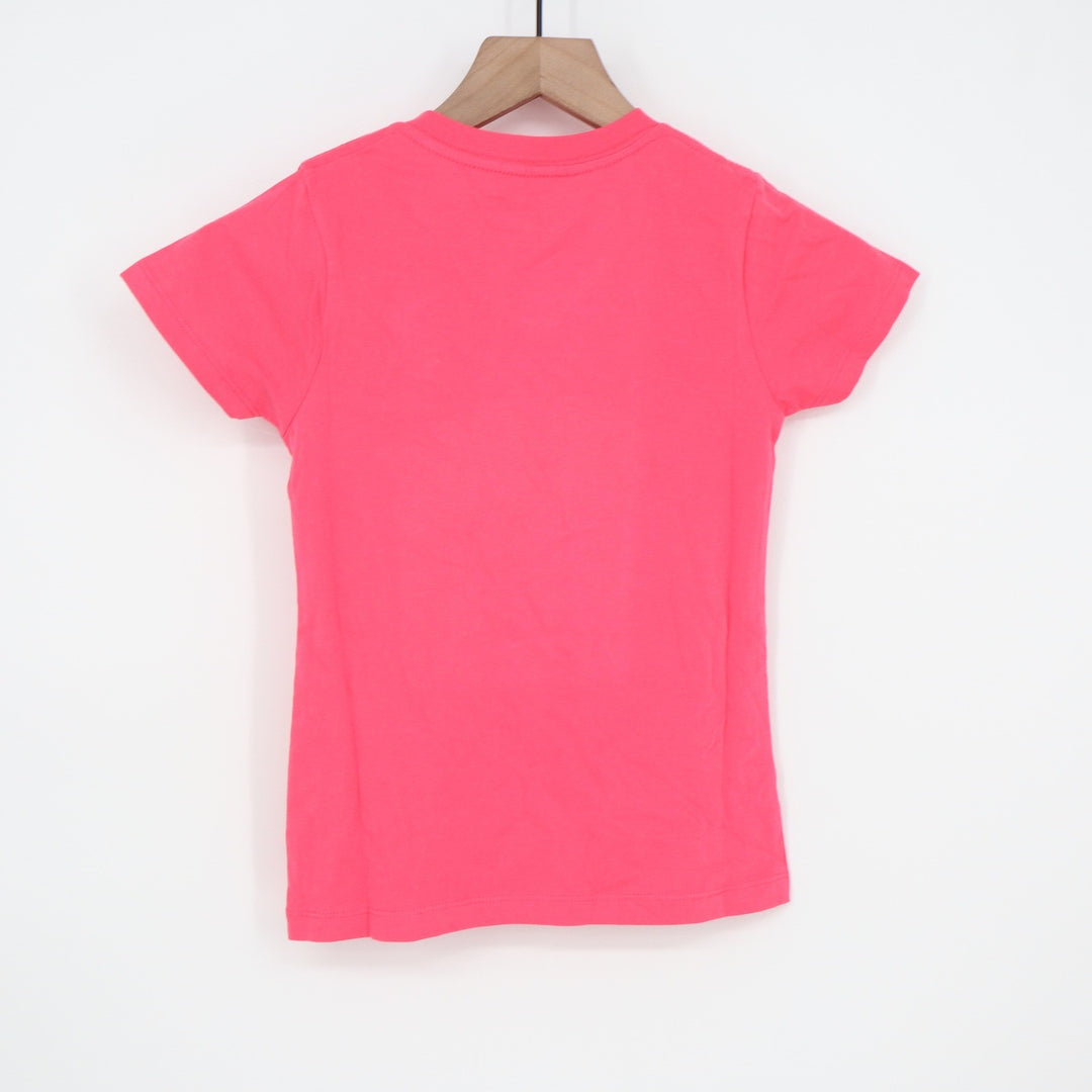 New Era Boston Red Sox Girls Pink Sequin V-Neck T-Shirt MLB Size 6/6X