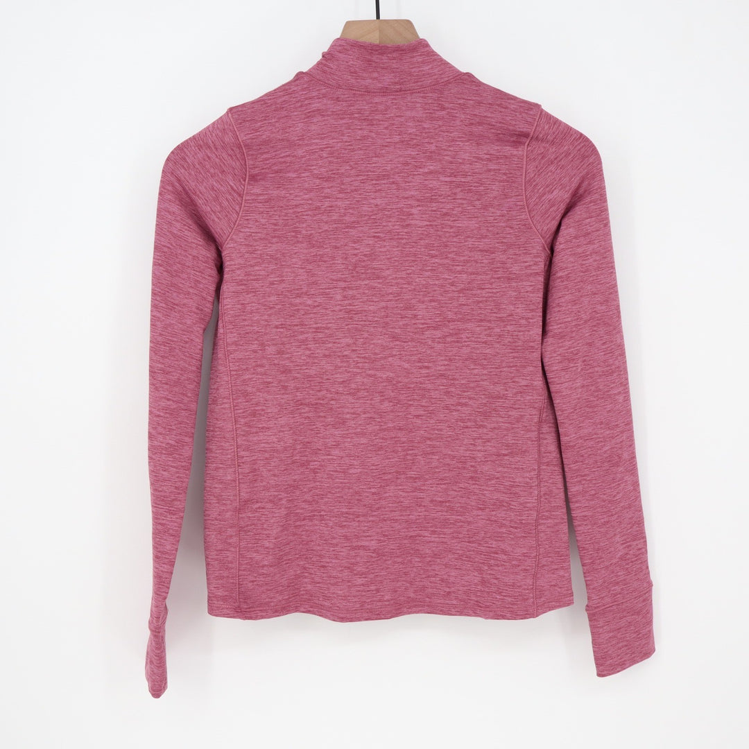 DSG Girls Rose Coffee Spacedye Cold Weather Compression 1/4 Zip Pullover L 14