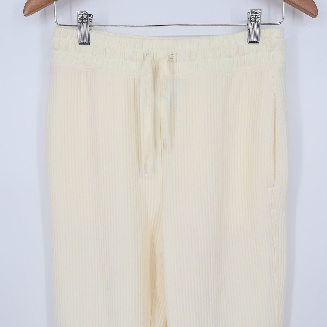 DSG So Soft Ottoman Jogger Womens XS Light Cream Ribbed High Rise Sweatpants NEW