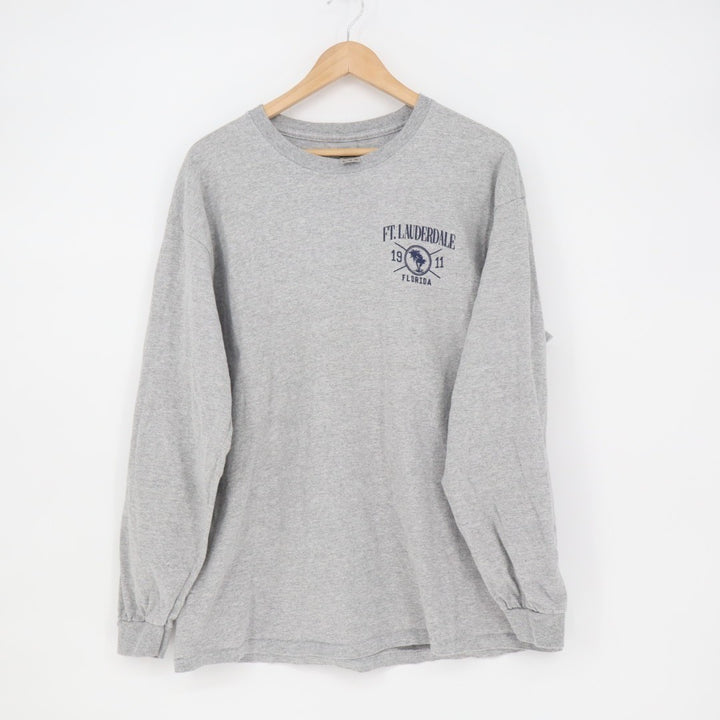 Gildan Sweatshirt Mens XL Gray Ft. Lauderdale Florida The Sunshine State Graphic