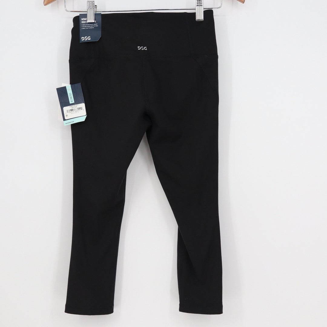 DSG Momentum Capri Womens XS Pure Black High Rise Crop Leggings