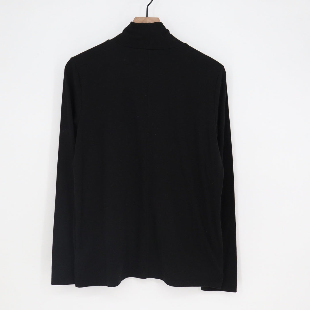 Gap Womens Black Long Sleeve Turtleneck Top Stretch Cotton Blend Large