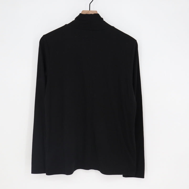 Gap Womens Black Long Sleeve Turtleneck Top Stretch Cotton Blend Large